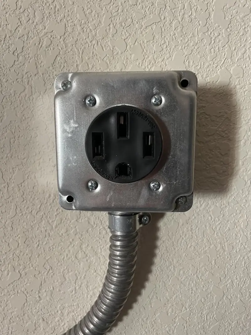 NEMA 14-50 outlet installed for Smart Home Electrical in Grover Beach